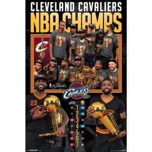 Cleveland Cavaliers 2016 NBA Finals Celebration 24x36 Poster RP14569 NOS NEW